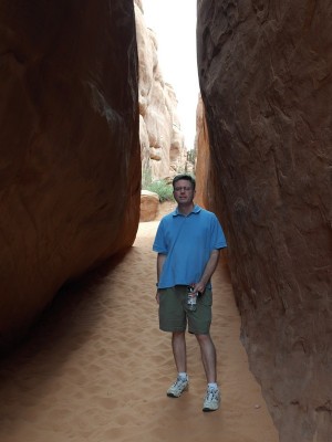 Ted at Sand Dune Arch