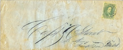 Envelope addressed to Capt. Alexander Grant