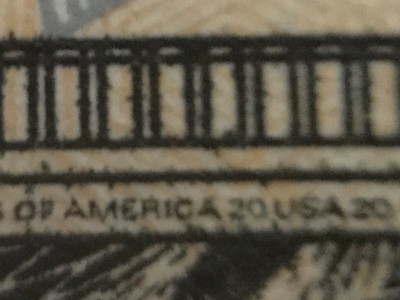 $20 bill microprinting cropped from full size picture with macro lens
